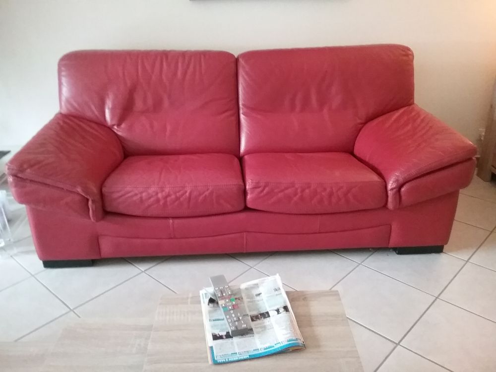 canap&eacute; fixe cuir 2 places roche bobois Meubles