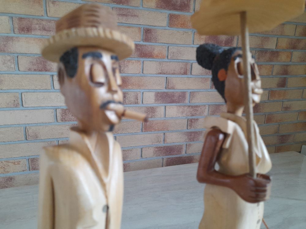 COUPLE CUBAIN en BOIS Décoration