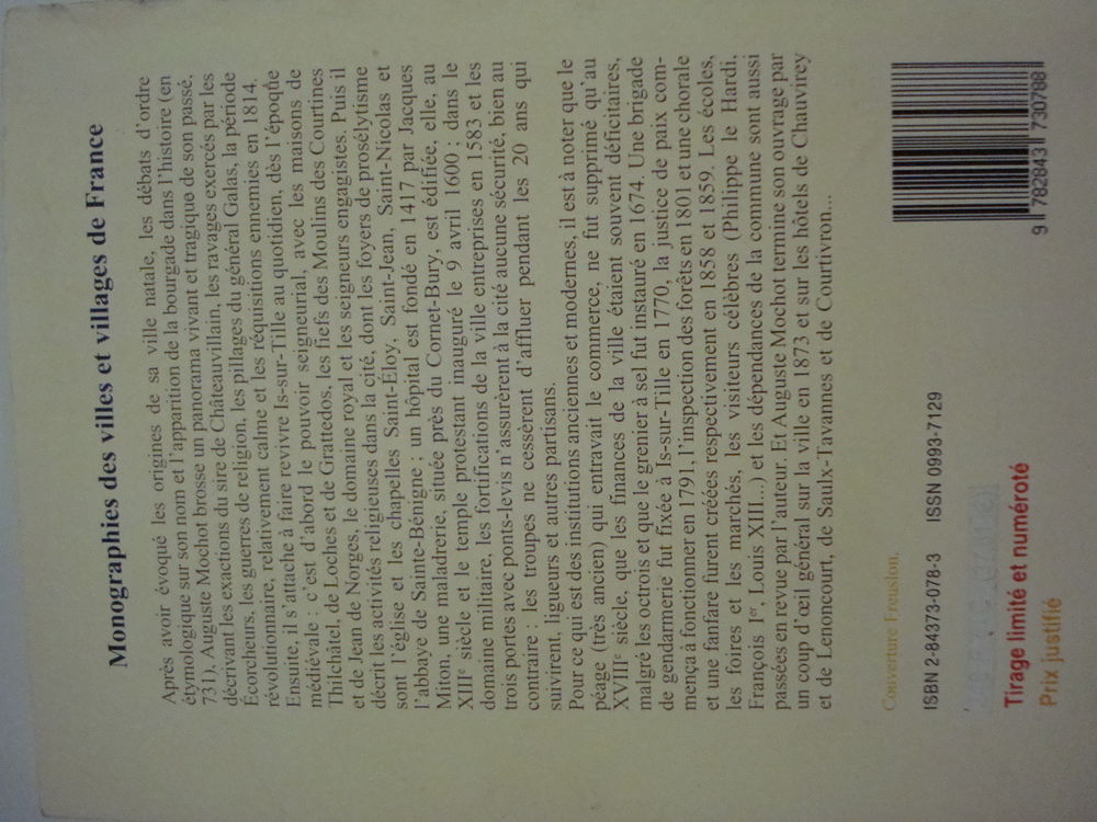 Livre ancien IS SUR TILLE Livres et BD