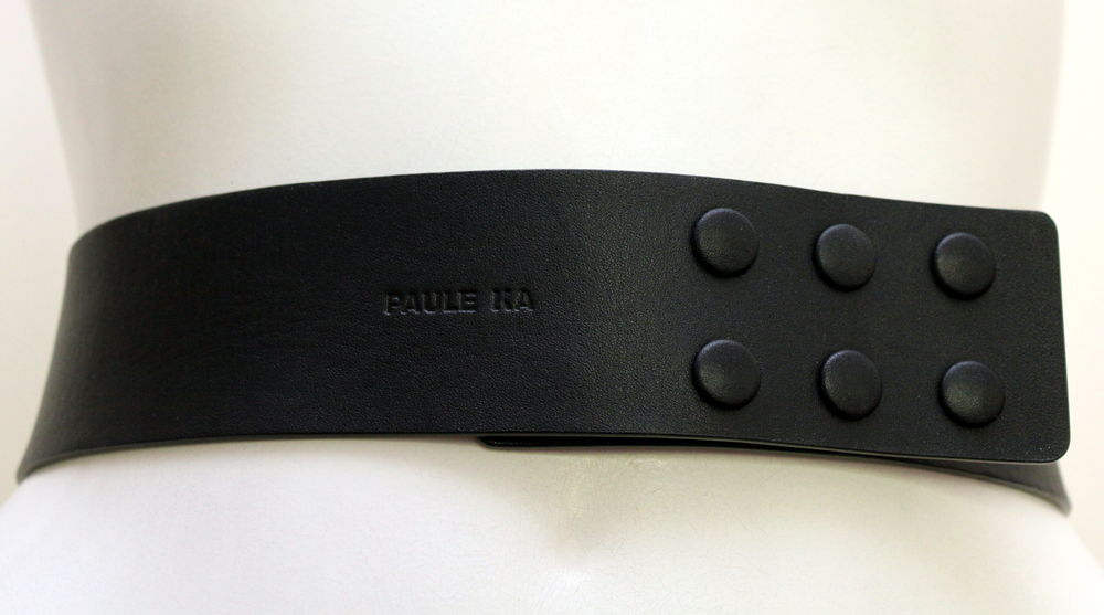 Ceinture r&eacute;versible bronze ou noir PAULE KA Maroquinerie