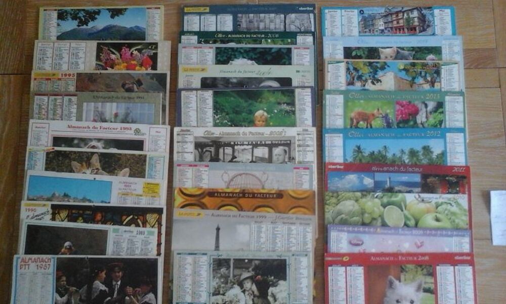 Collection 34 Calendriers PTT , Almanach du facteur
