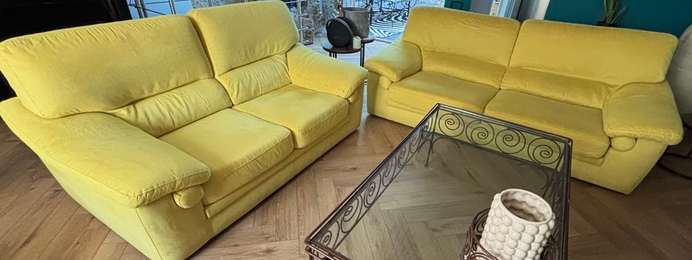 2 Canap&eacute;s en Alcantara d&eacute;houssable et lavable en machine Meubles