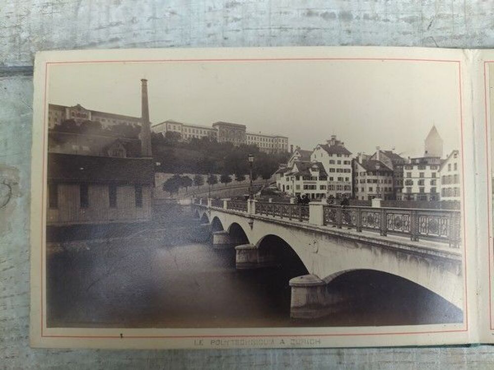 SUISSE ZURICH Album Souvenir 12 Photographies Albumin&eacute;es XIX 