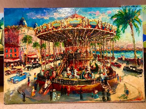 HUILE SUR TOILE signée BOGEY 950 Crach (56)