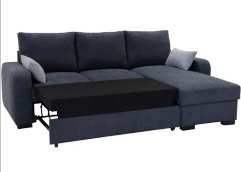 Canapé d'angle convertible,méridienne réversible, tissu gris 280 Lisieux (14)