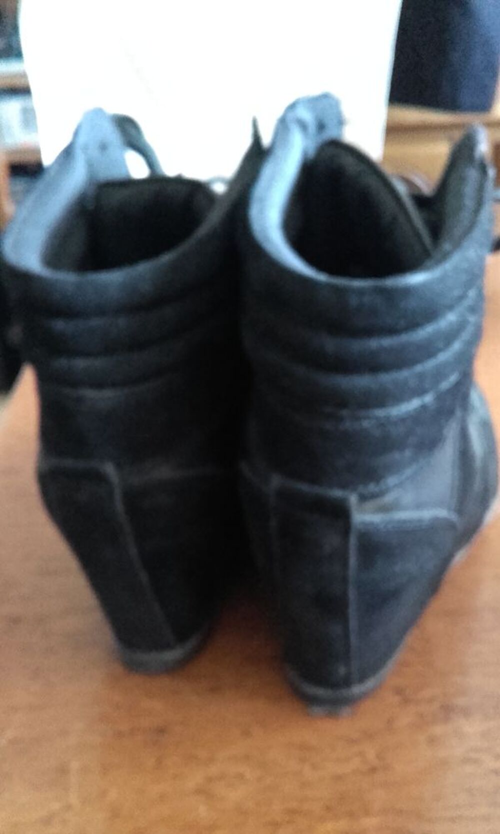 Bottines noire &agrave; talons compens&eacute; Chaussures