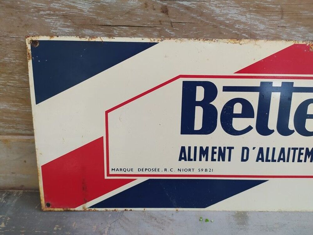 Plaque T&ocirc;le Publicitaire Better Milk Aliment Veaux Niort 