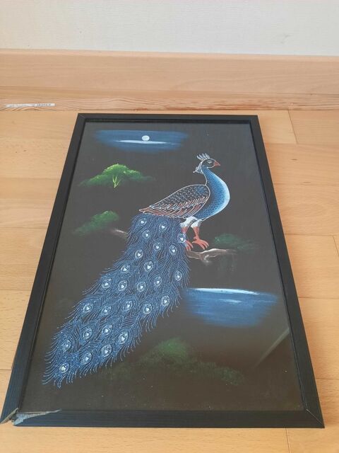 Tableau paon bleu 5 Rennes (35)