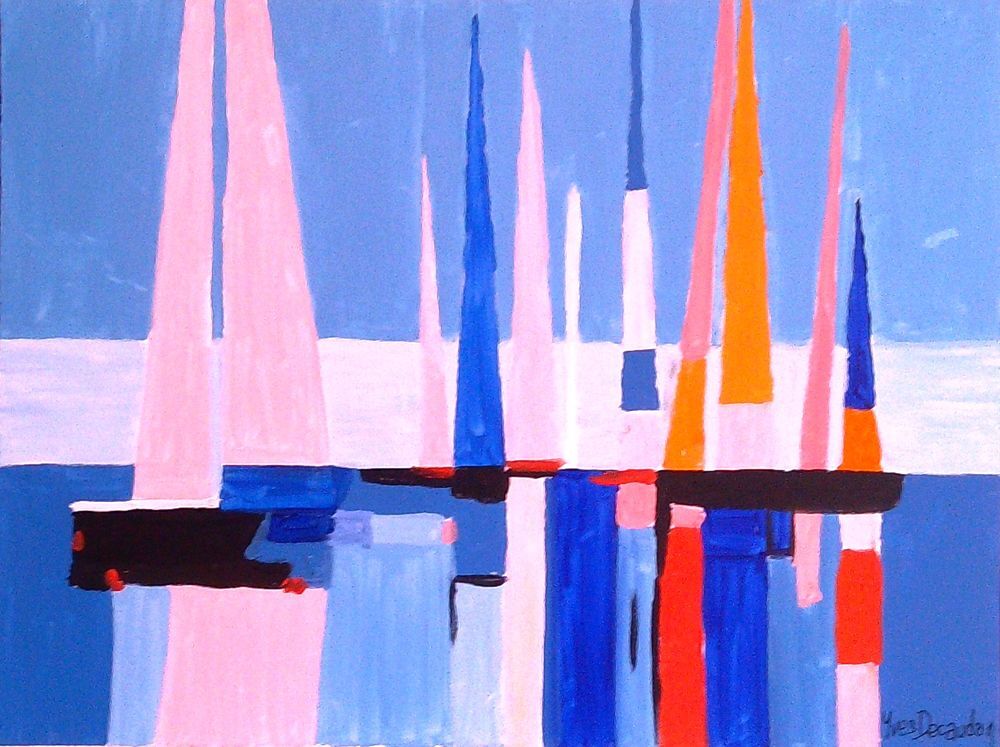 Tableau marine " Le chant des voiles " Décoration