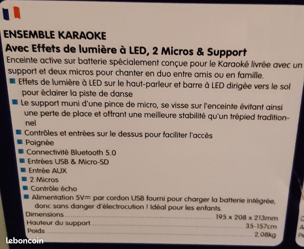 enceinte karaoke junior Audio et hifi