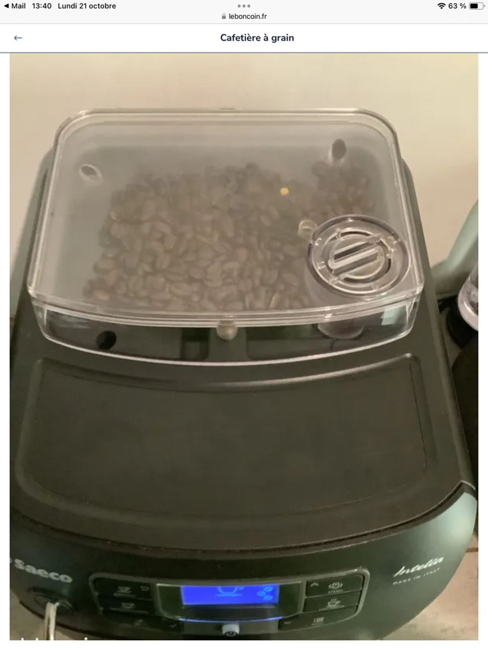 Cafeti&egrave;re &agrave; grains saeco Electroménager