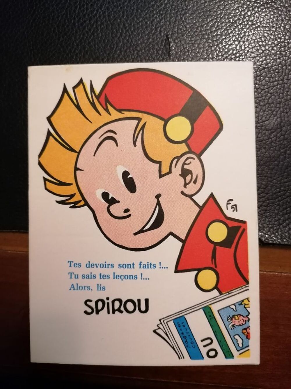 Carte postale buvard SPIROU 