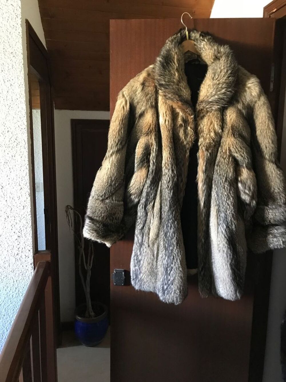 Veste femme longue en fourrure naturelle Vêtements