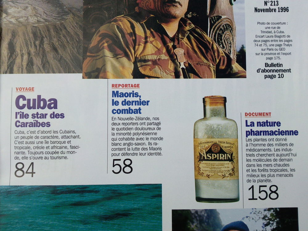 GEO N&deg;213 Nov. 96 Cuba l'&icirc;le star des Cara&iuml;bes Livres et BD