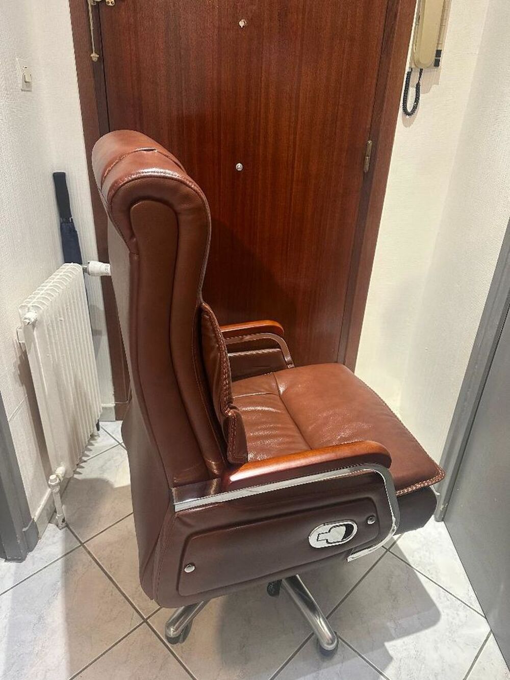 Fauteuil de direction en cuir v&eacute;ritable Meubles