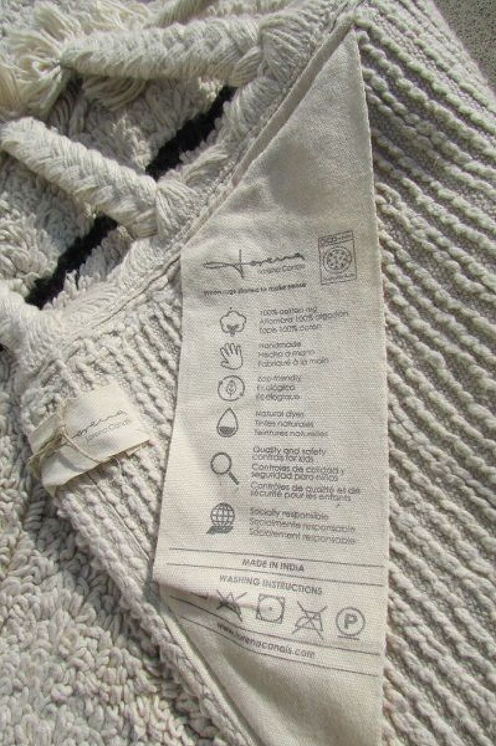 Tapis berb&egrave;re en coton, tr&egrave;s tendance : 140 x 200 cm Décoration