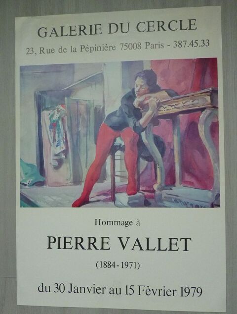 Affiche exposition hommage � Pierre VALLET � la galerie du C 12 Orsay (91)