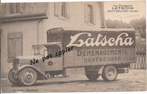 CPA. Carte Postale Transports LATSCHA Montbliard (Doubs) 
1 Loches (37)