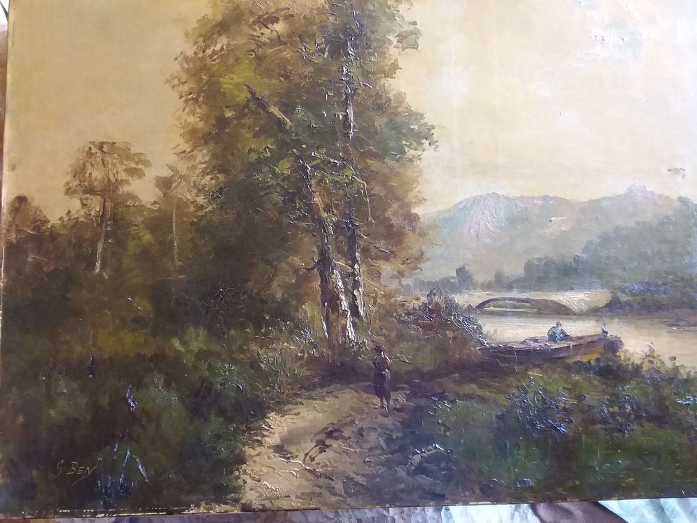 Toile sign&eacute;e g ben 