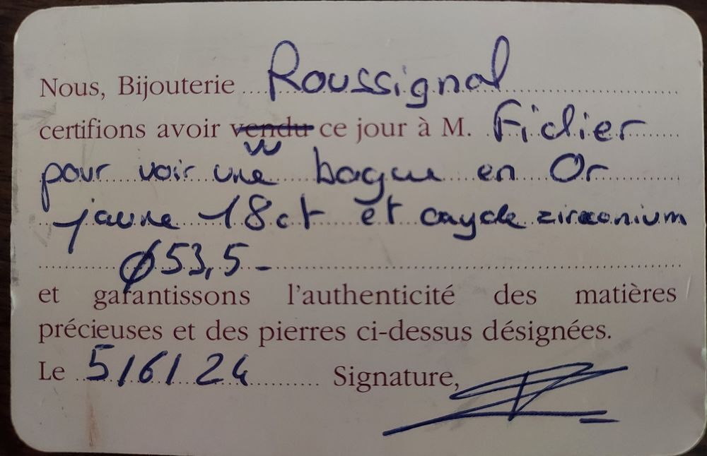 Bague or &amp; zirconium Bijoux et montres