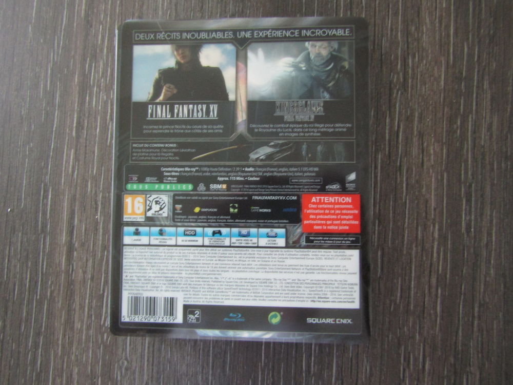 Jeu PS4 Final fantasy XV Consoles et jeux vidéos