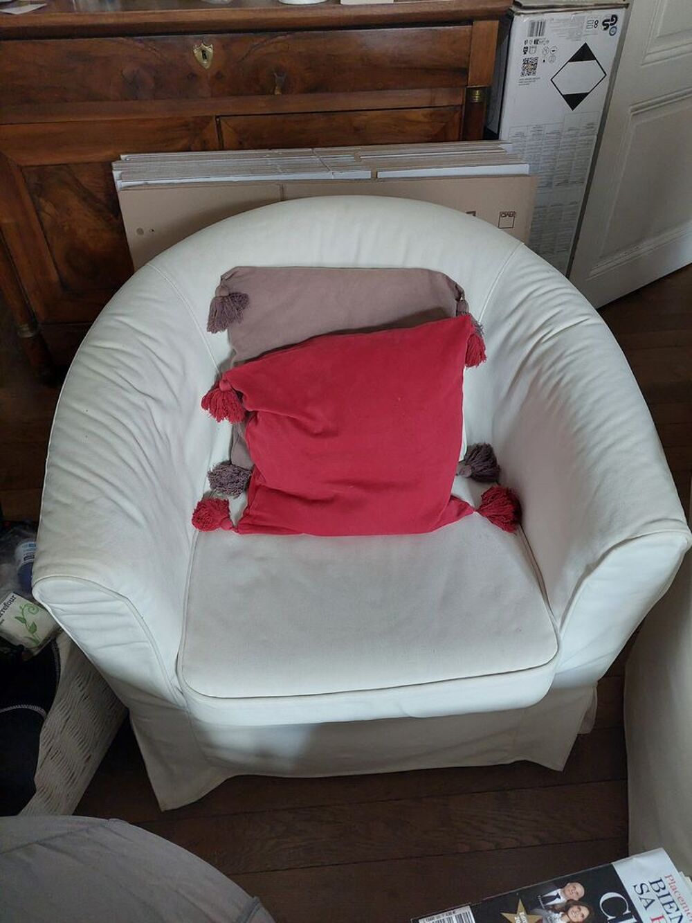 Lot de 2 fauteuils CLUB blancs Meubles