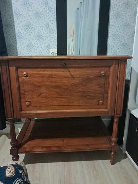 Secrtaire ancien  abattant en bois massif ? fin XIXe 0 Eymet (24)