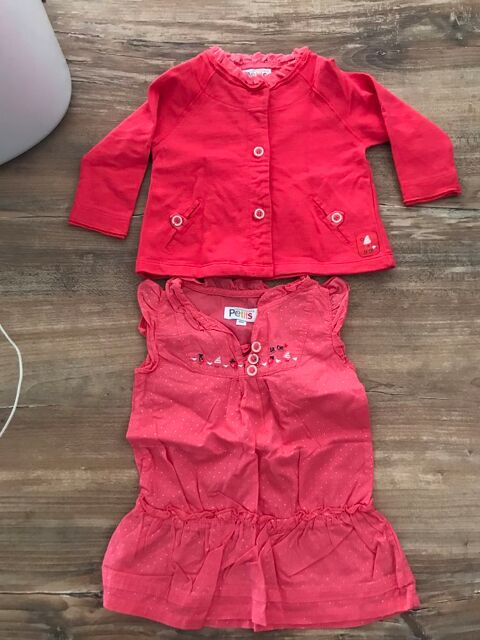 Ensemble robe/gilet enfant fille   La compagnie de 6 Saleilles (66)
