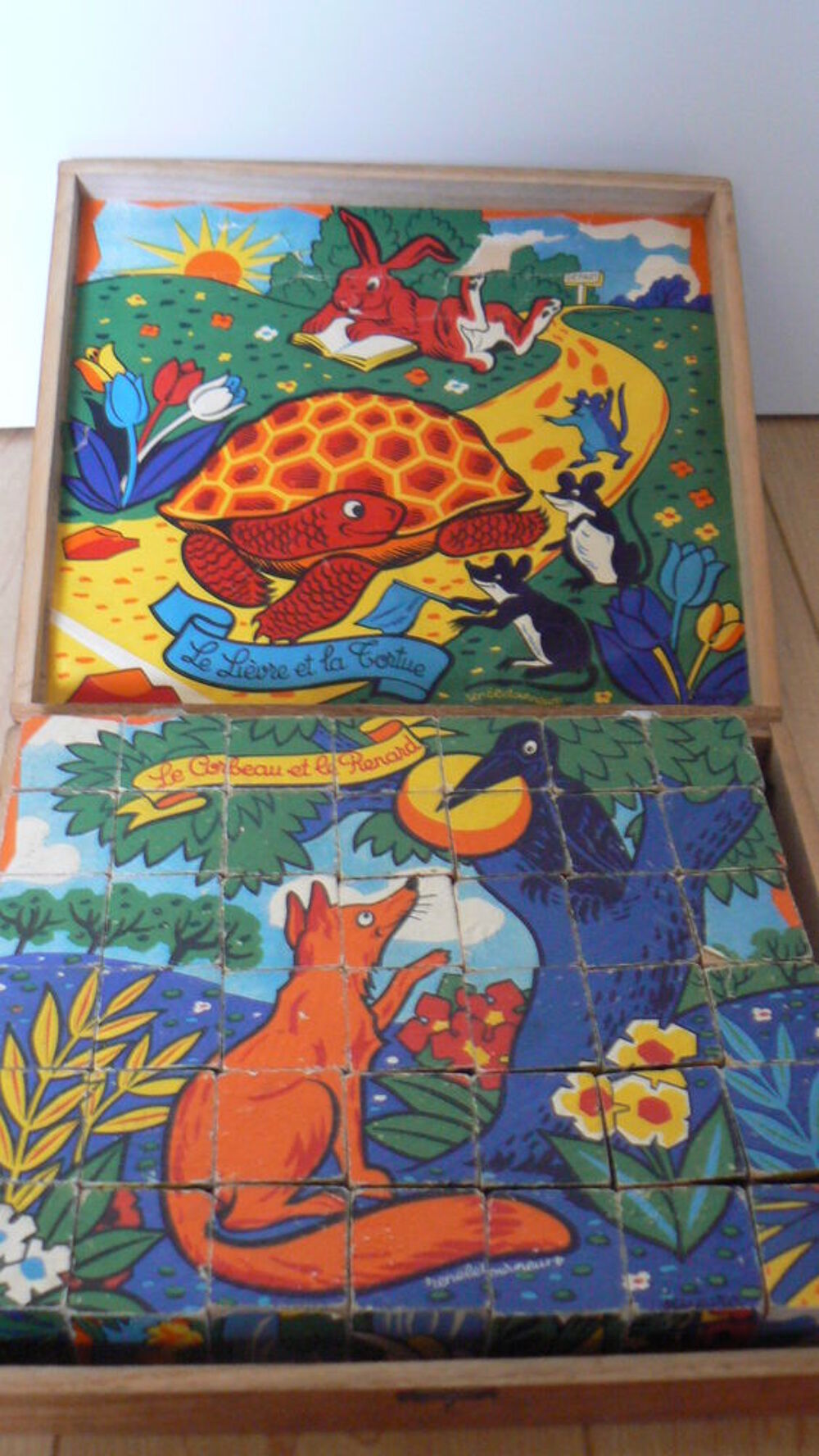 cubes anciens JEUJURA (bois et papier) 
Jeux / jouets
