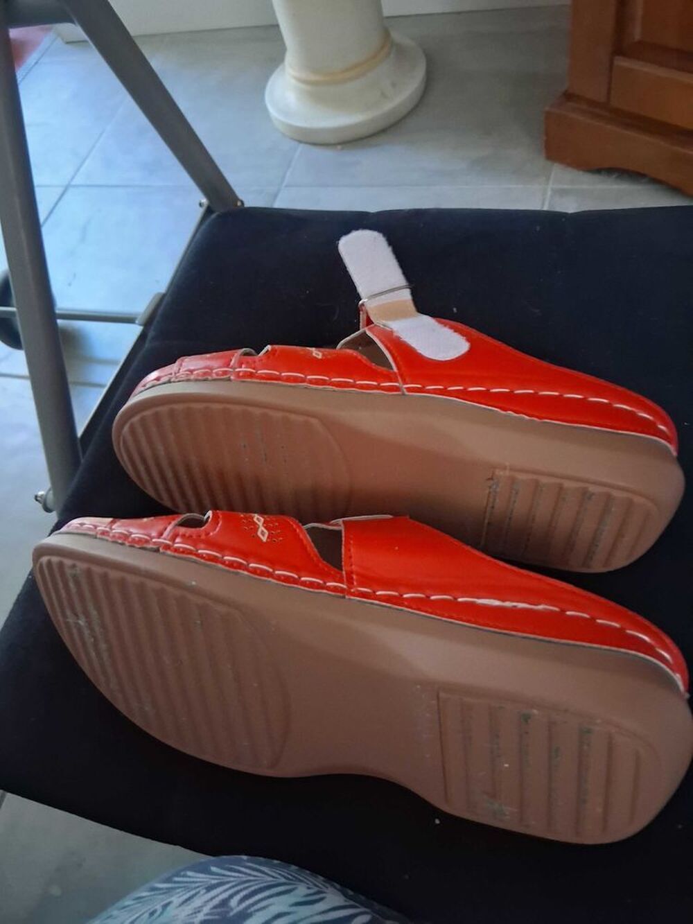 MULES ROUGE TOUT CUIR Chaussures