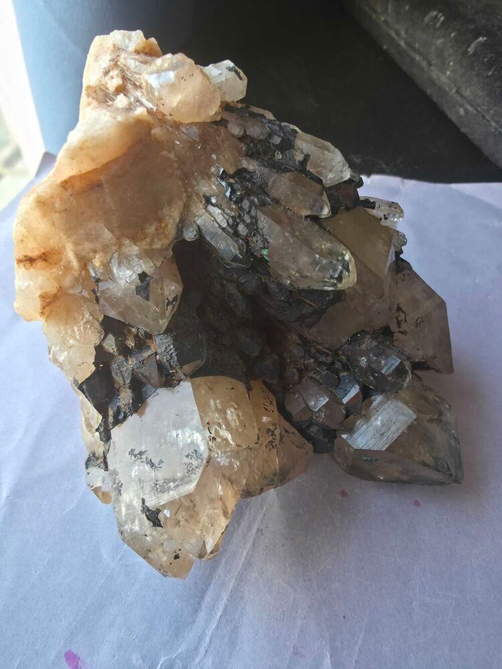 Superbe Groupe de Cristaux Citrine Katanga Congo 382g-Pi&egrave;ce de Collection 