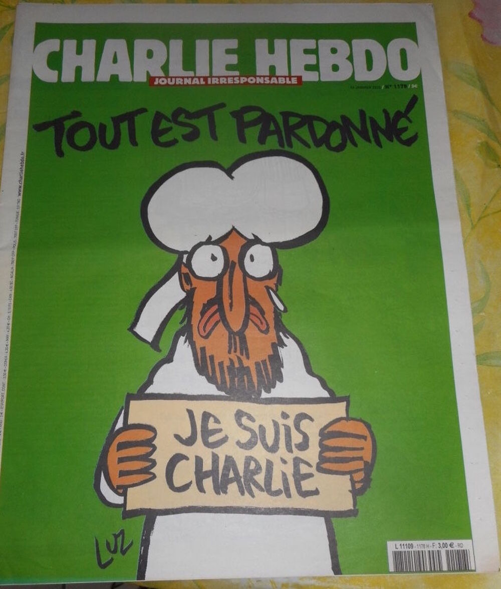 CHARLIE HEBDO 1178, 16-1-2015 "&nbsp;Je suis Charlie&nbsp;" 