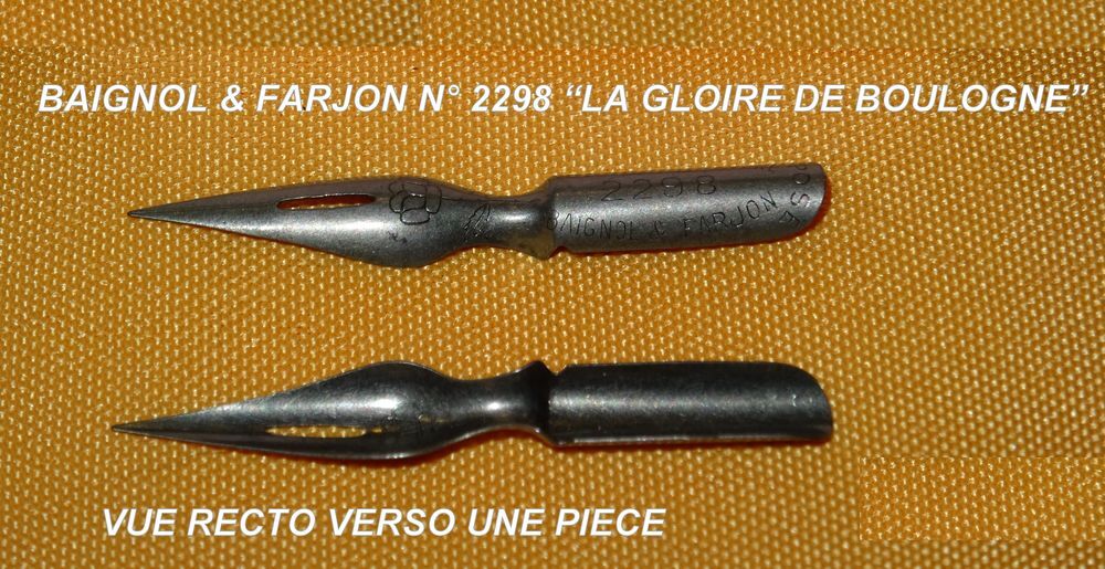 BAIGNOL &amp; FARJON "LA GLOIRE DE BOULOGNE" 2 PLUMES #2298 