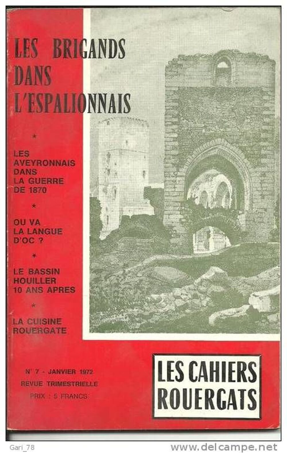 LES BRIGANDS DANS L'ESPALIONNAIS - Les cahiers rouergats Livres et BD