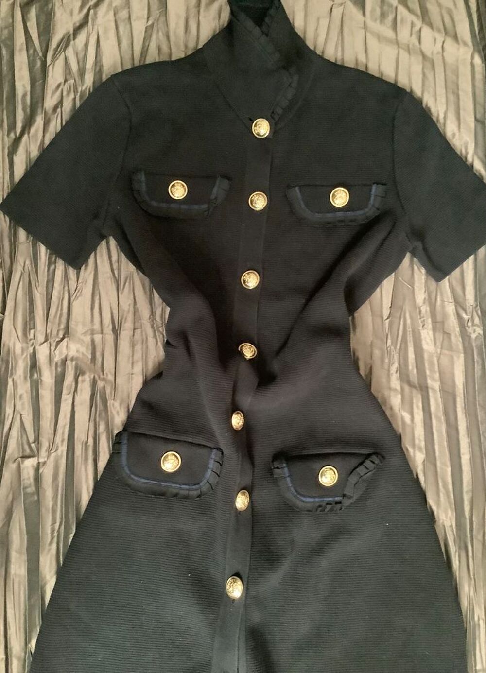 Maje Robe courte noire, manches courte T38 Vêtements