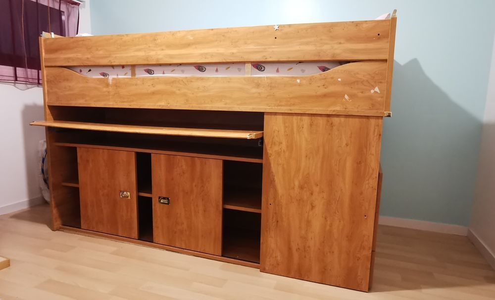 Lit Mezzanine Bureau chaise Gauthier Calpyso Meubles