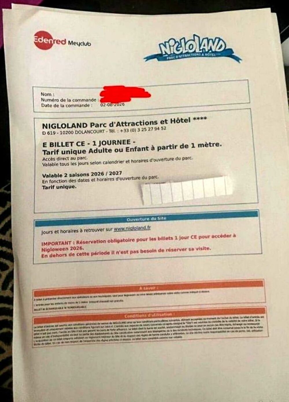 Nigloland Billetterie