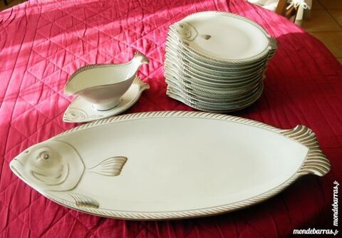 Grand Service à Poisson Art Nouveau 280 Lagny-sur-Marne (77)