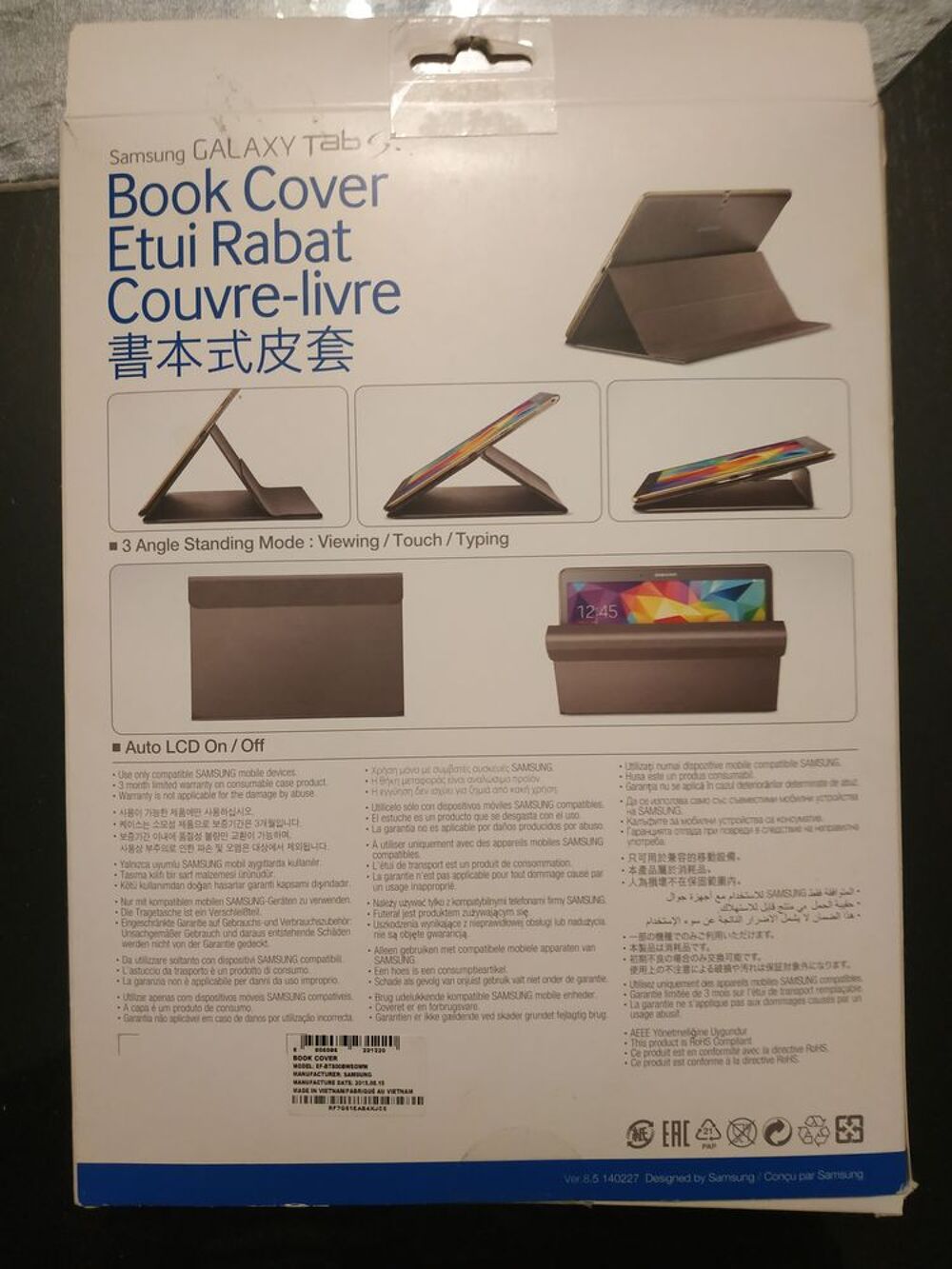 Etui Support Samsung Book Cover pour Galaxy Tab S 10,5", Bla Téléphones et tablettes