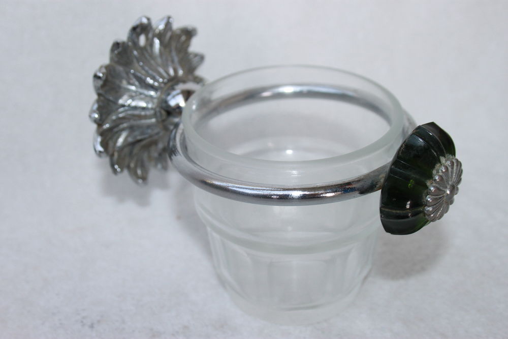 Ensemble tablette et porte verre pour salle de bain Décoration