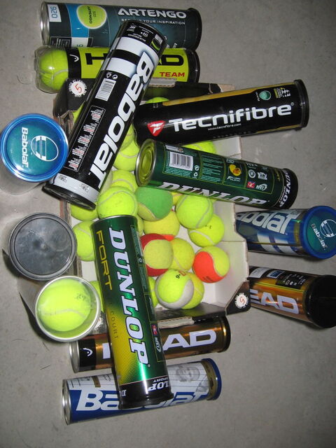 Lot de balles de tennis ayant servi 5 Mers-les-Bains (80)