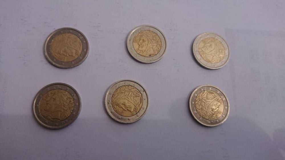Pi&egrave;ces de 2,00 euros - Italie - DANTE

