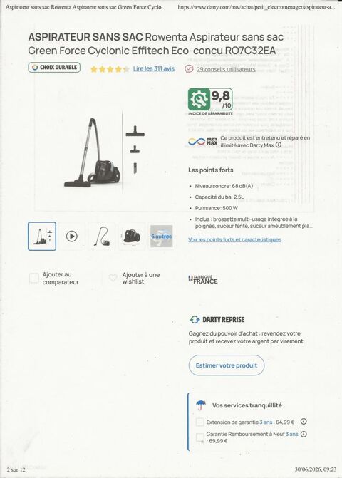 Aspirateur sans sac Levens (06)