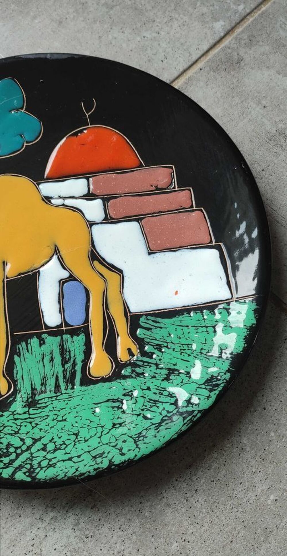 Paire d'assiettes murales vintage Nabeul (Ann&eacute;es 50/60) 