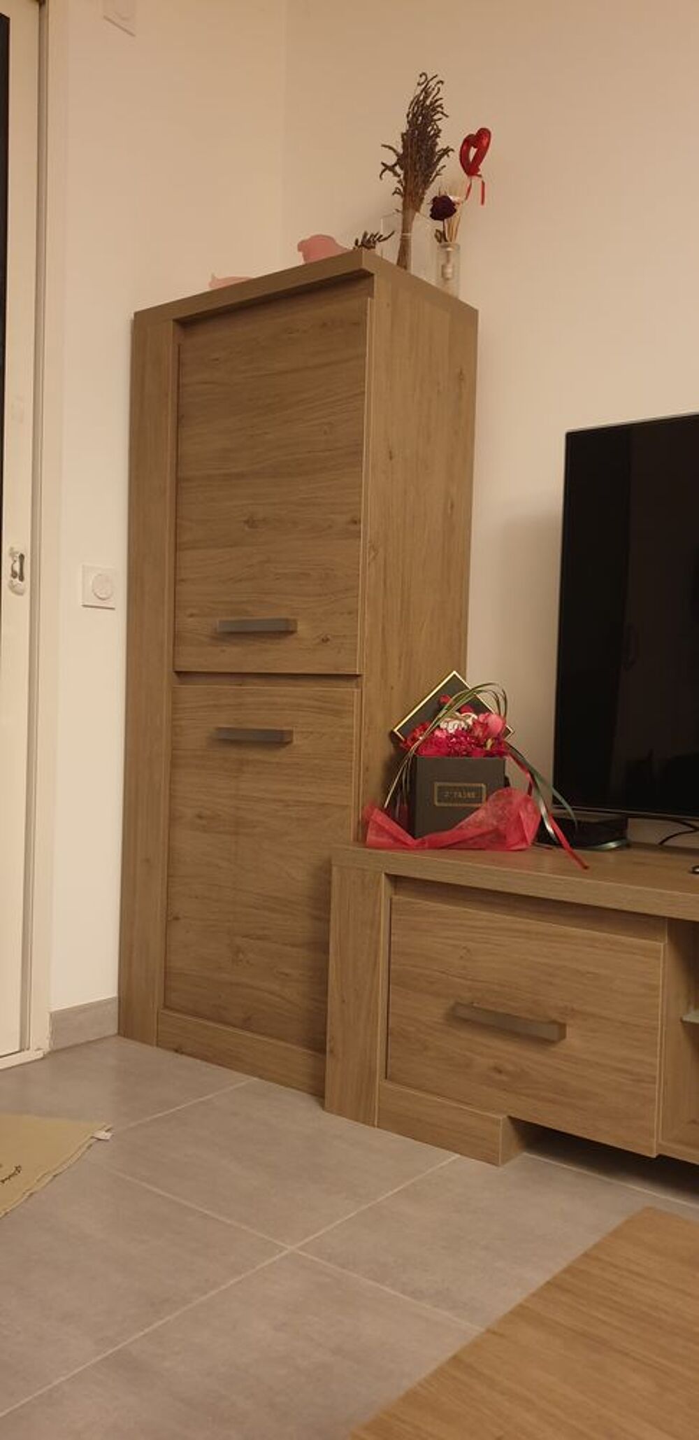 ENSEMBLE MEUBLE TV &amp; 2 COLONNES BUFFET Meubles