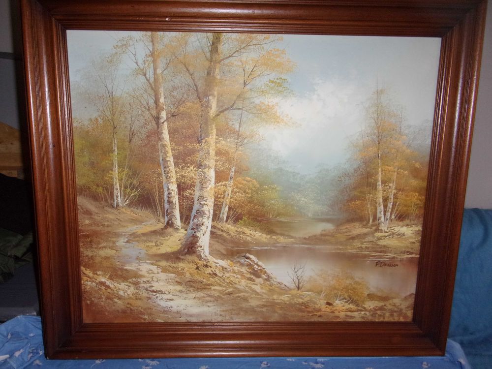 Tableau Huile sur Toile sign&eacute;e F .DRESSEN Décoration