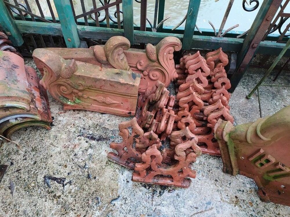  &Eacute;l&eacute;ments Faitage Faiti&egrave;re Cr&ecirc;te Brique Tuile Ornementation Bricolage