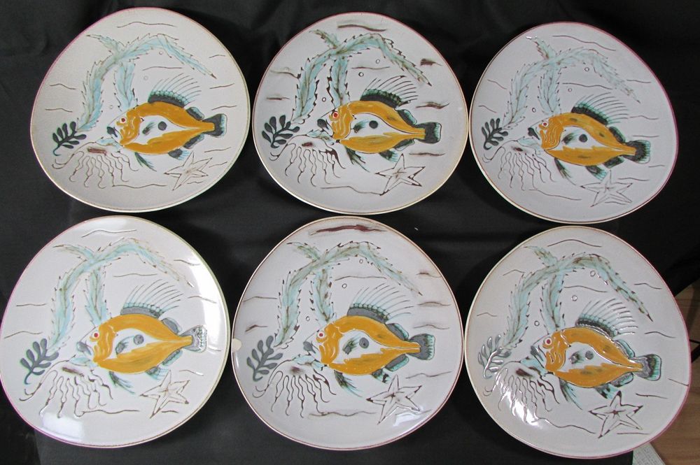Service &agrave; poisson, 1960s , M.B.F.A, Par ETEL Décoration