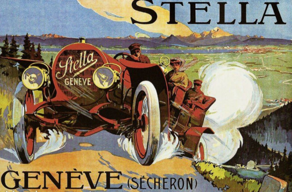 plaque publicitaire en metal Stella -Gen&egrave;ve 