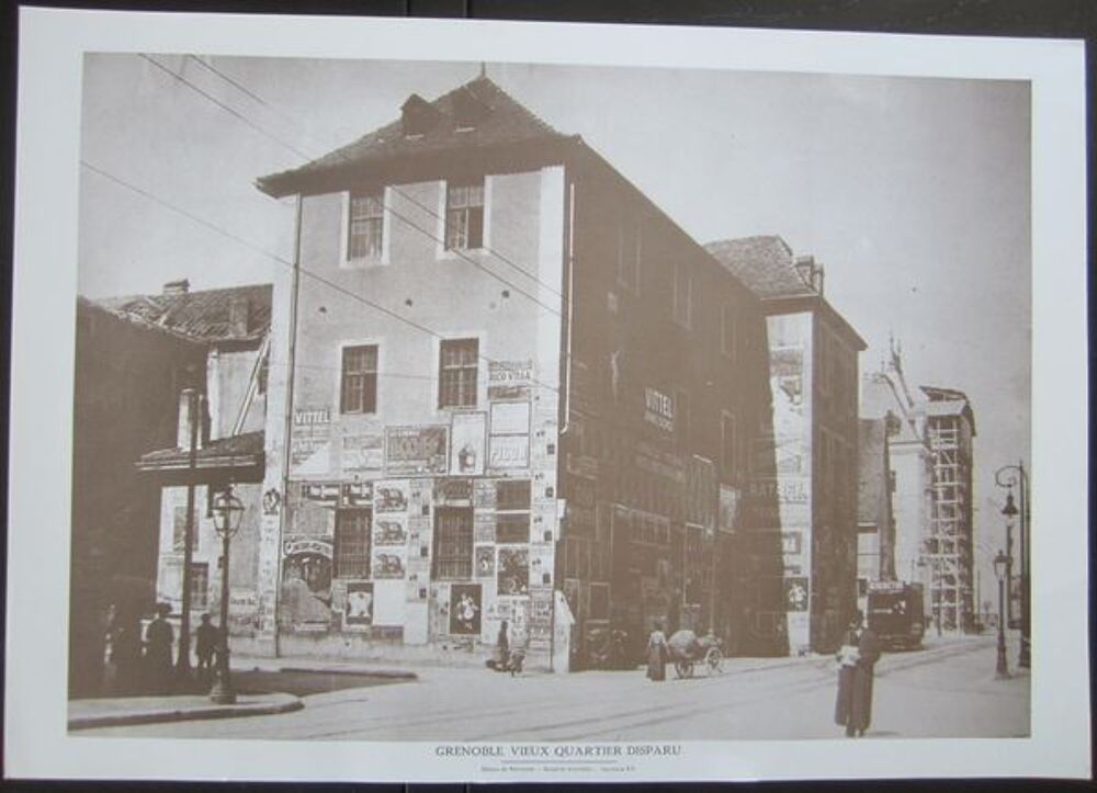 Gravure GRENOBLE, Le Grand Caf&eacute; des Deux Mondes, 1900 